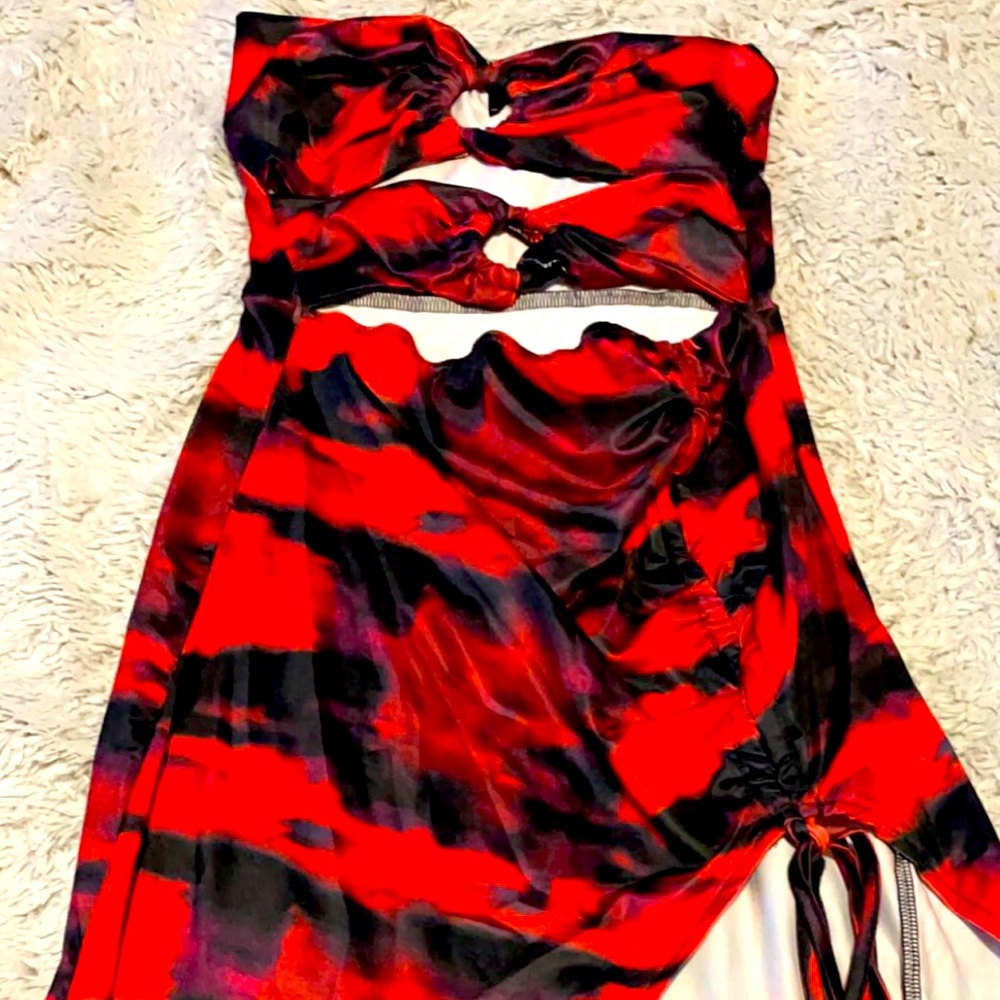 COPY - Red & Black Cutout Dress
